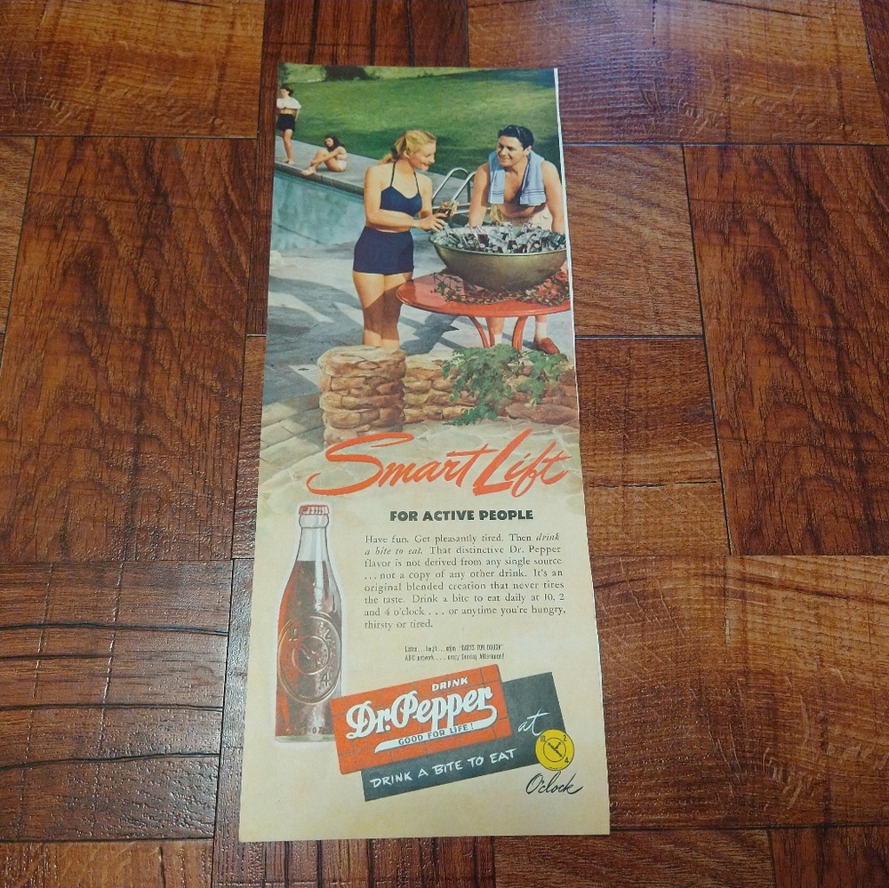 Vintage 1947 Dr. Pepper Magazine Ad